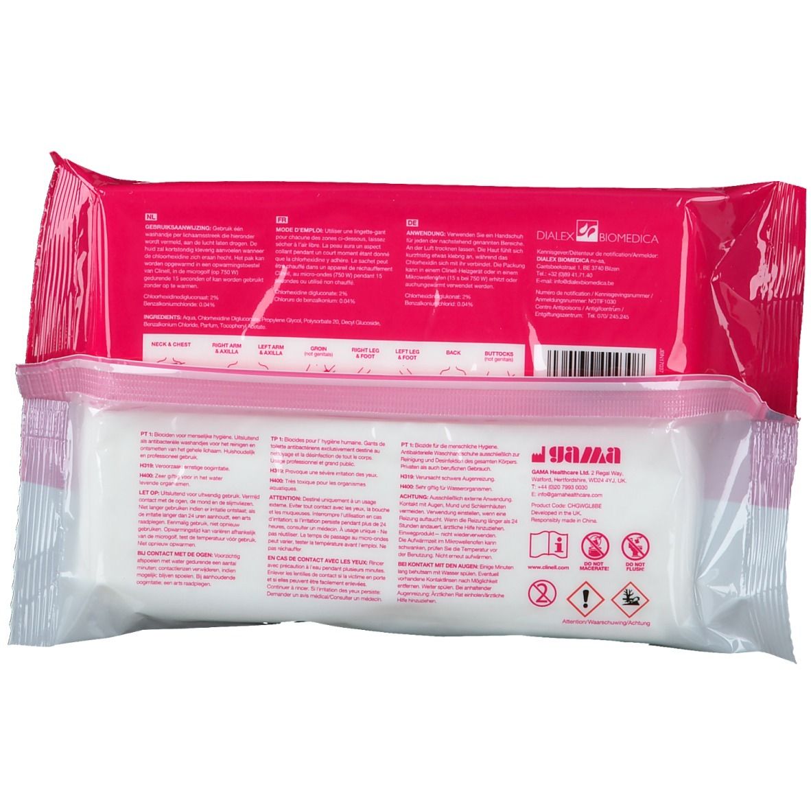 clinell® Chlorhexidine Waschhandschuhe
