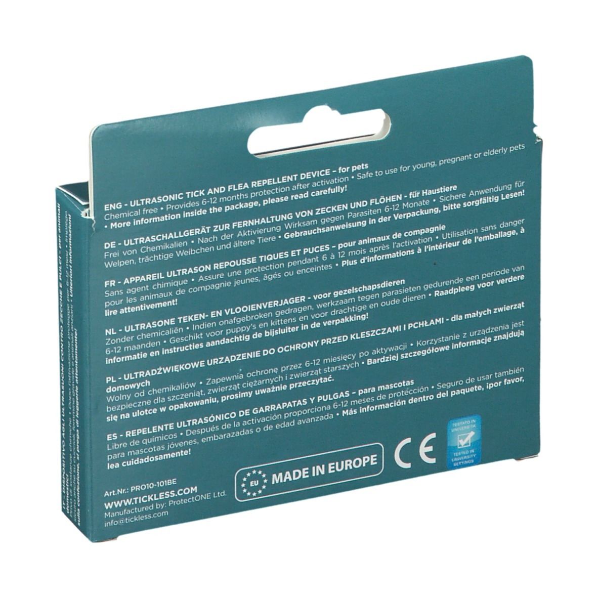 Tickless Expulseur Ultrasonique Tique/Puce Beige