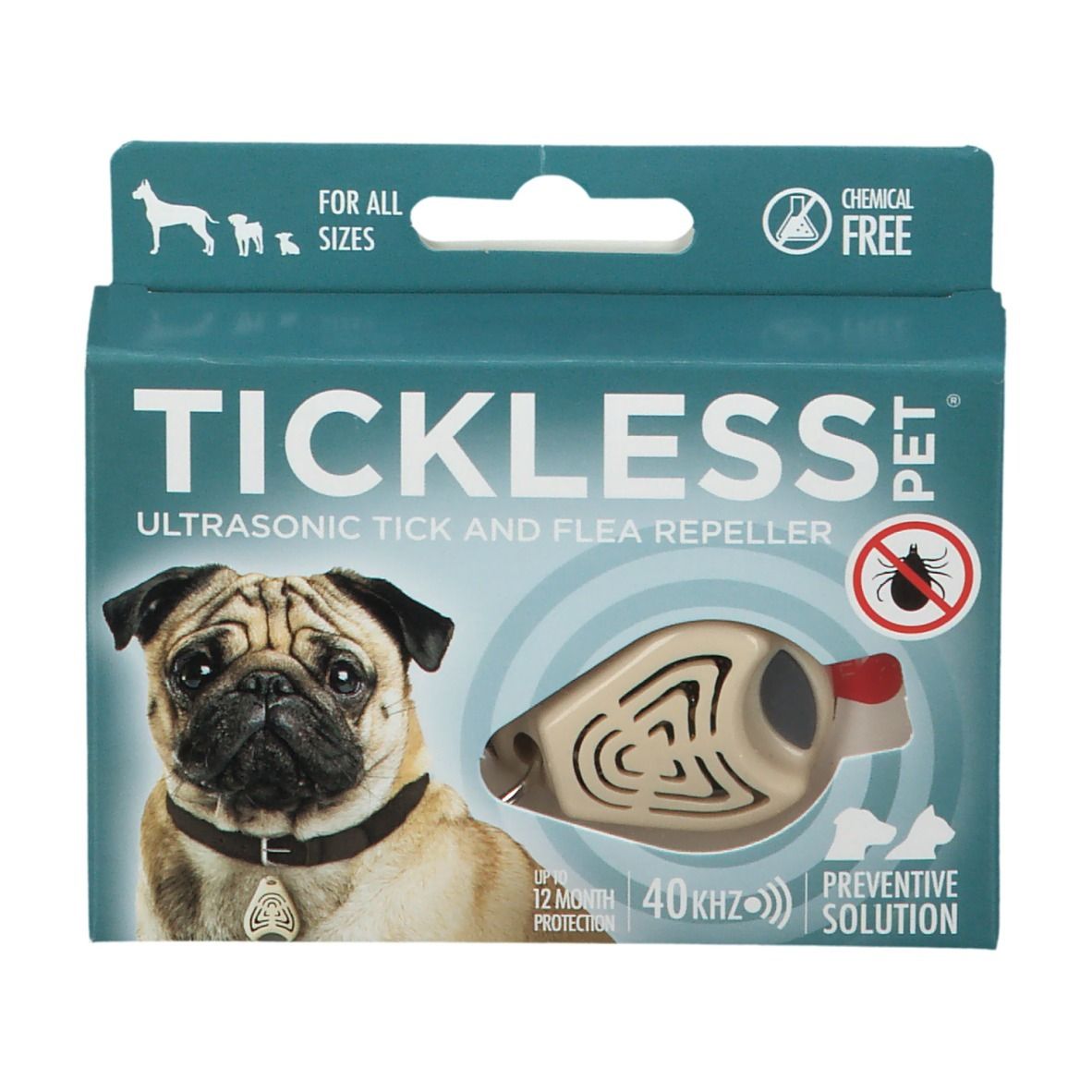 Tickless Expulseur Ultrasonique Tique/Puce Beige