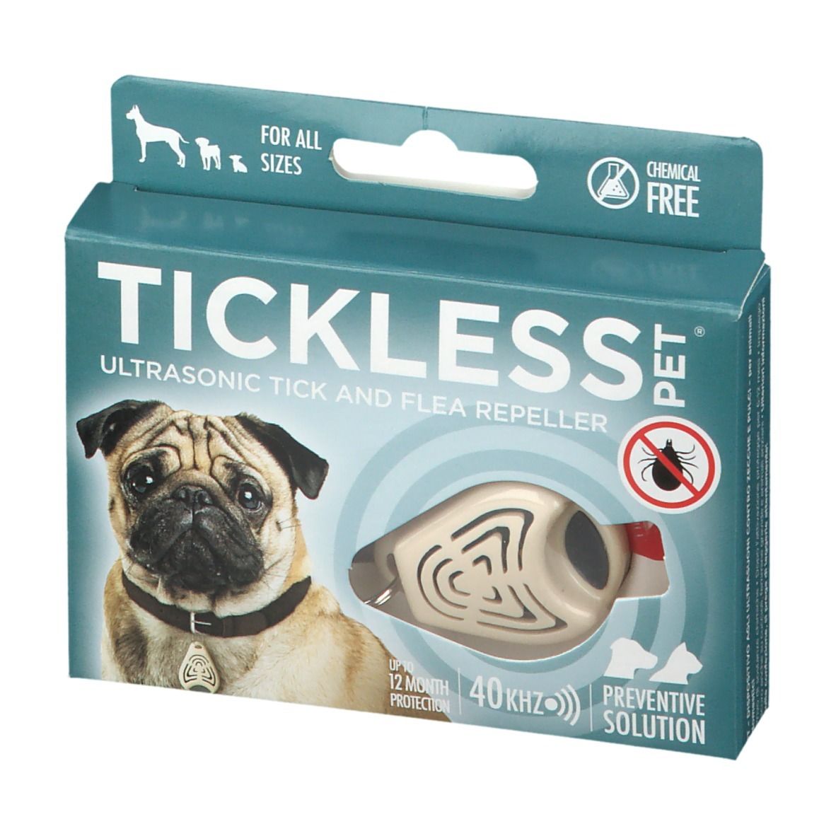 Tickless Expulseur Ultrasonique Tique/Puce Beige