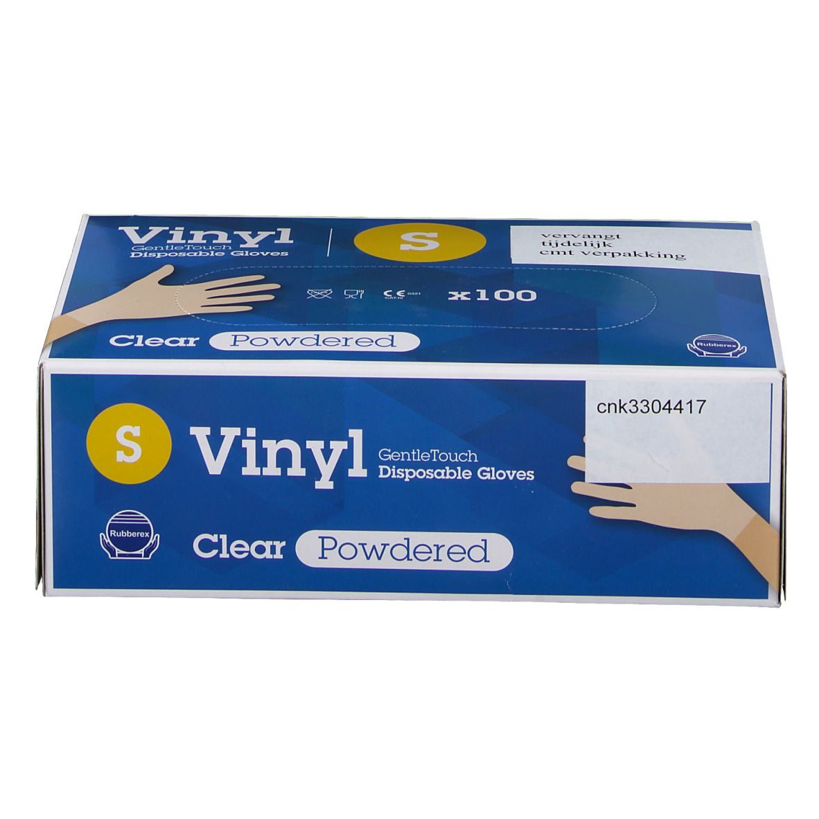 Vinyl Gentle Touch klare Einweg Handschuhe mit Puder Gr. S 100 St Redcare Apotheke