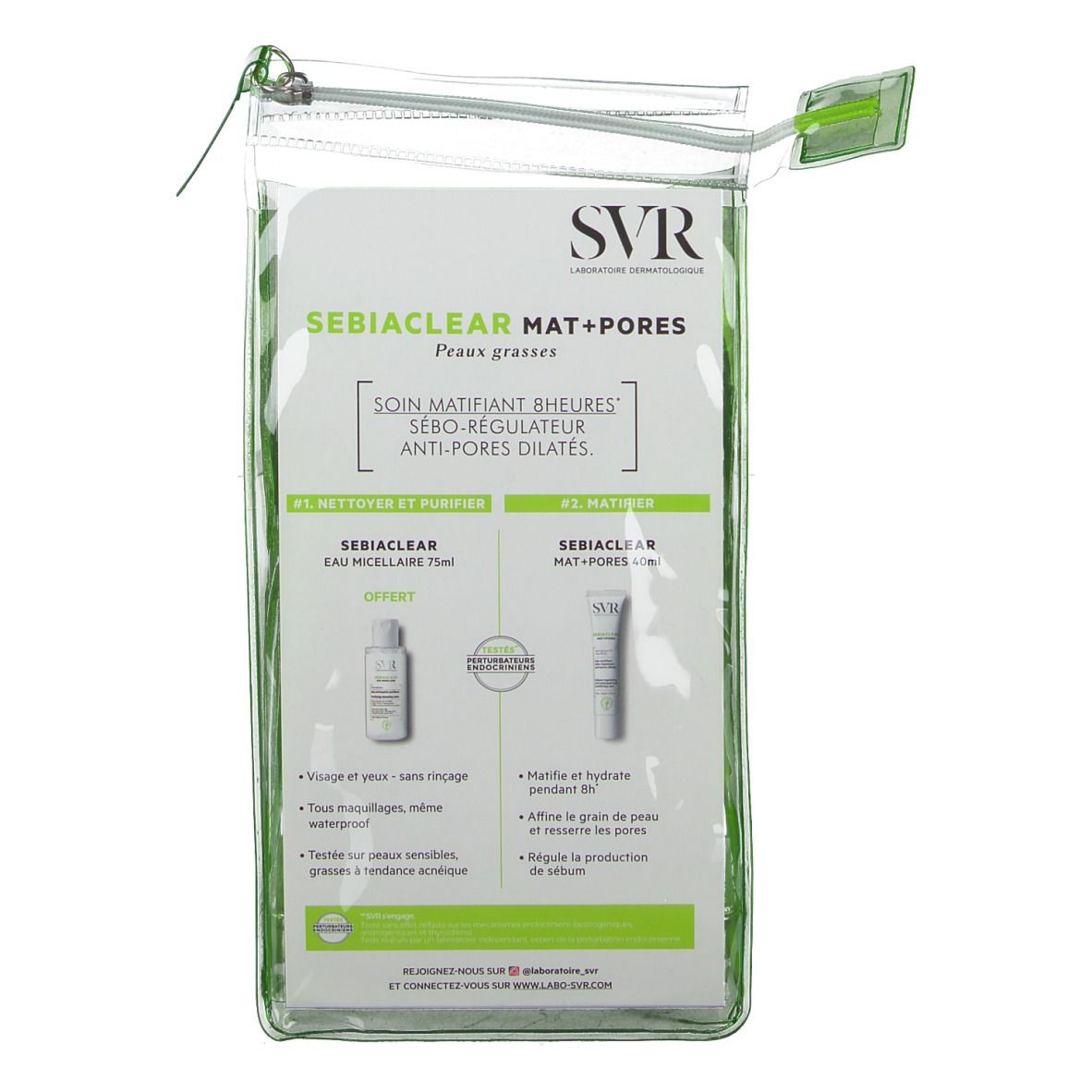 SVR Coffret Sebiaclear Mat+Pores 40ml + Micellar Wasser 75ml