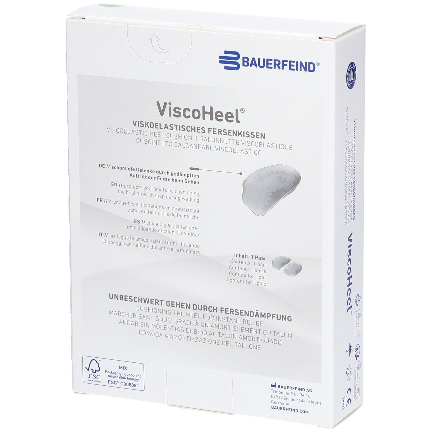 ViscoHeel® Viskoelastisches Fersenkissen, größe 32-35