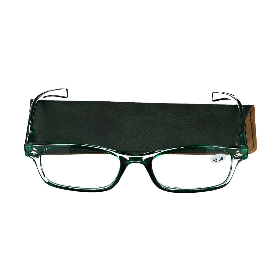 pharmaGLASSES® Lunettes de lecture Vert +2.00