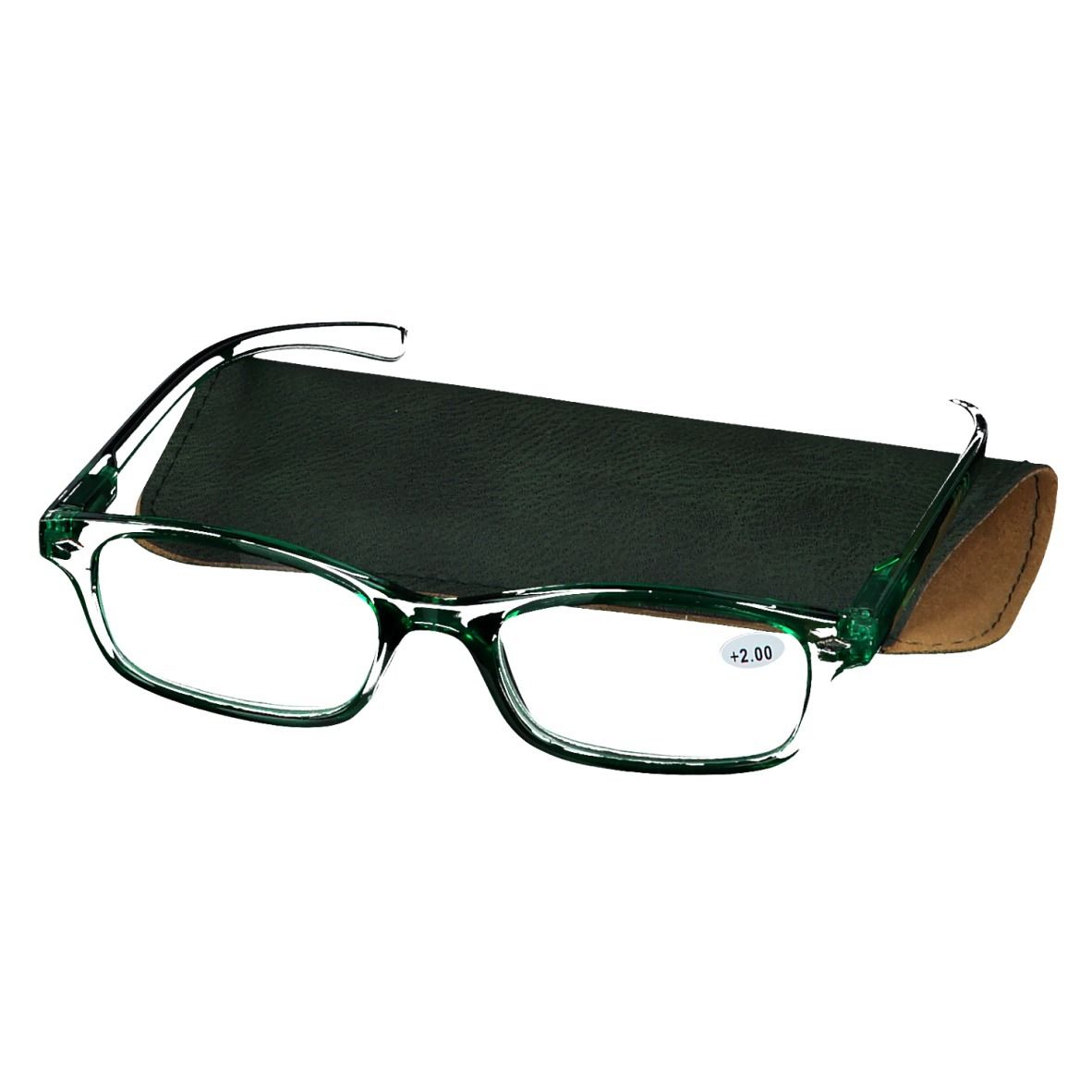 pharmaGLASSES® Lunettes de lecture Vert +2.00