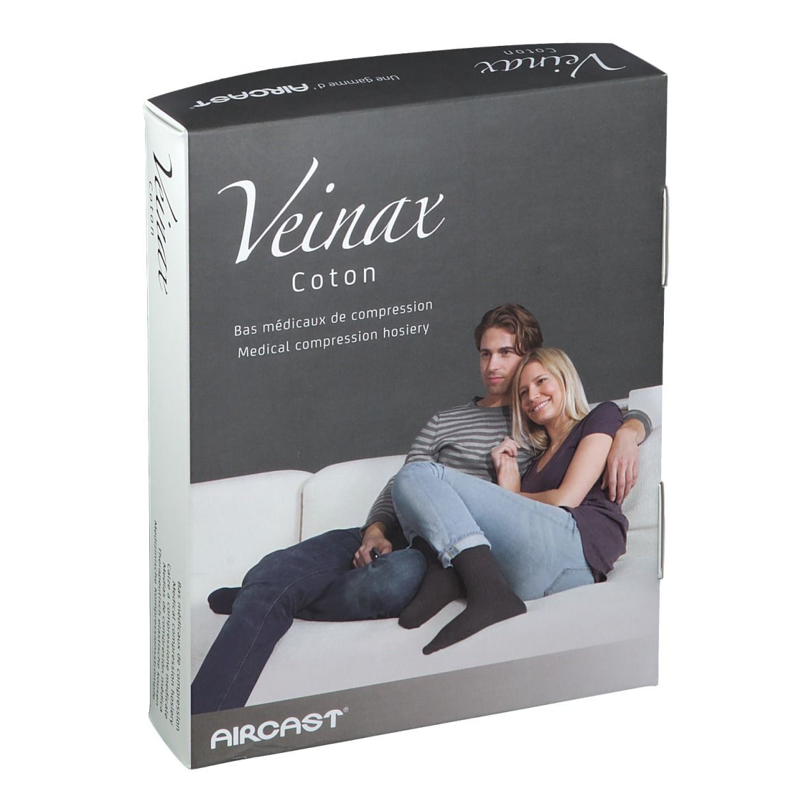 AIRCAST® Veinax Coton medizinische Männer Kompressionsstrümpfe Gr. 2