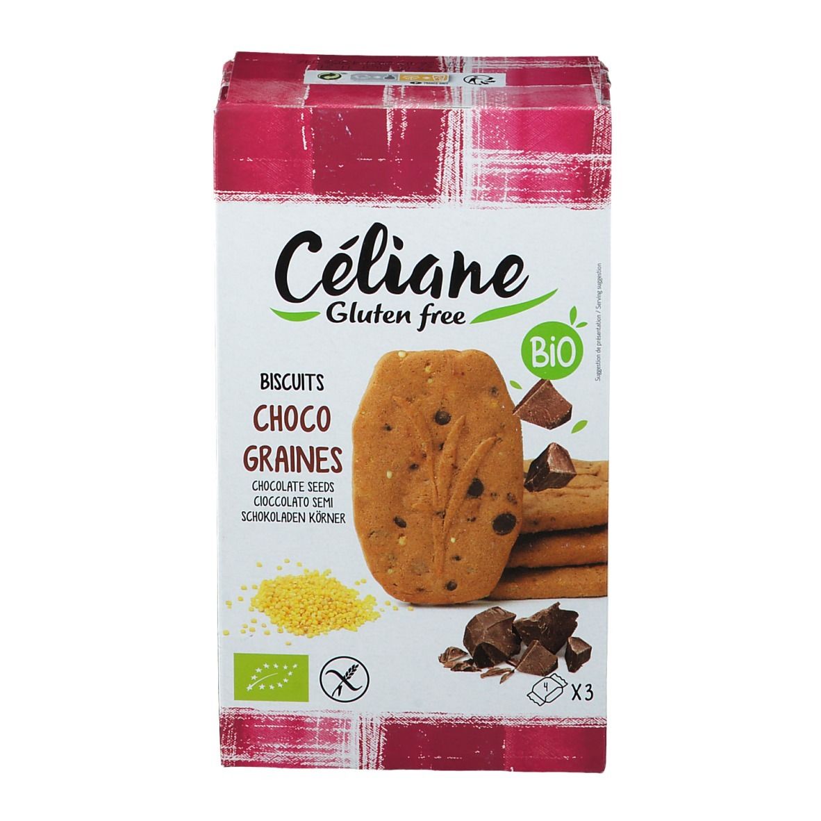 Céliane Gluten free Biscuits Choco graines