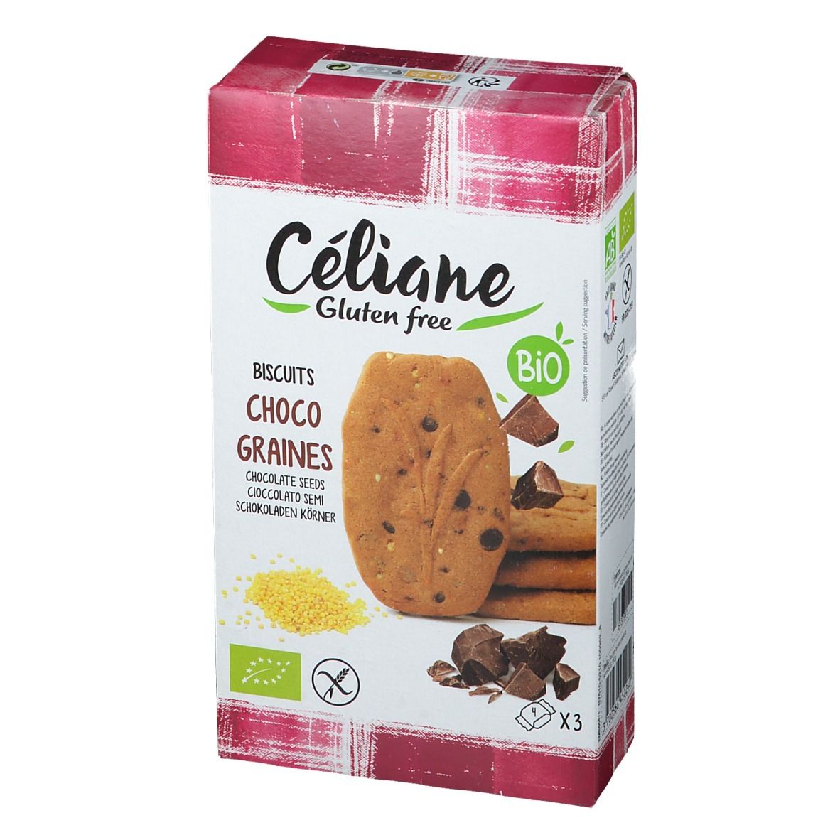 Céliane Gluten free Biscuits Choco graines