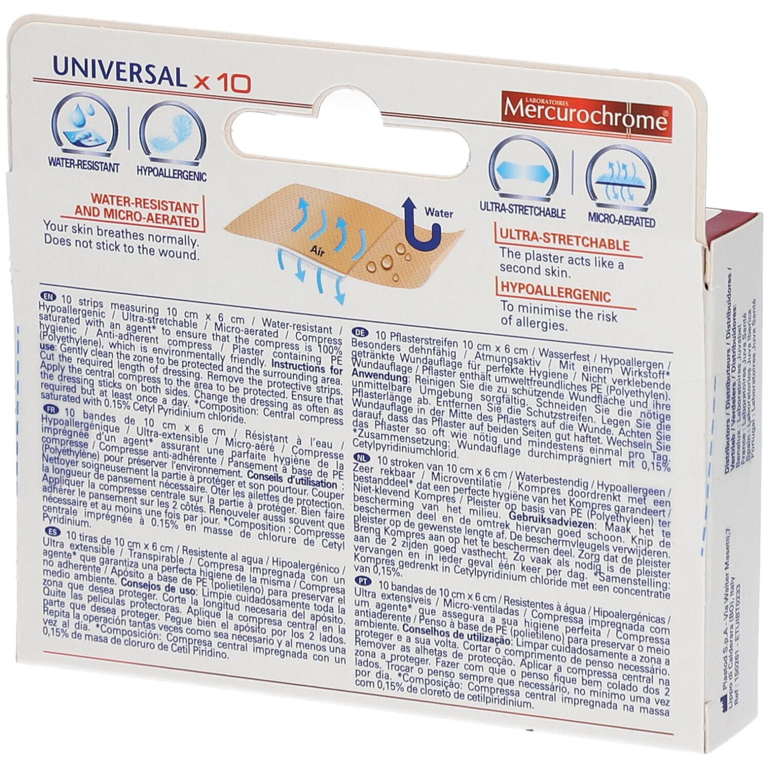 Mercurochrome® UNIVERSAL Pansements 6 cm x 10 cm