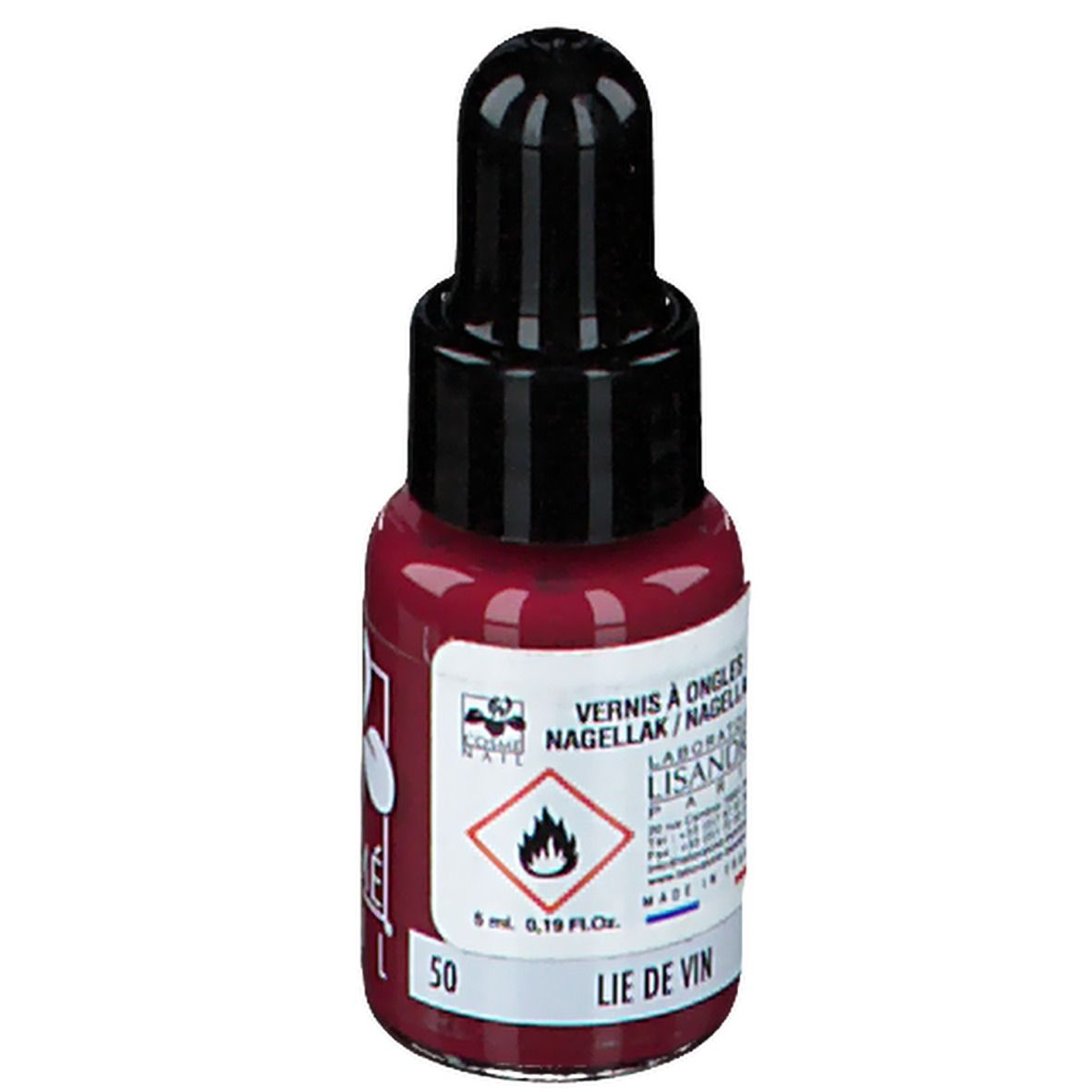 Lisandra Cosménail Vernis à Ongle 50 Lie de Vin