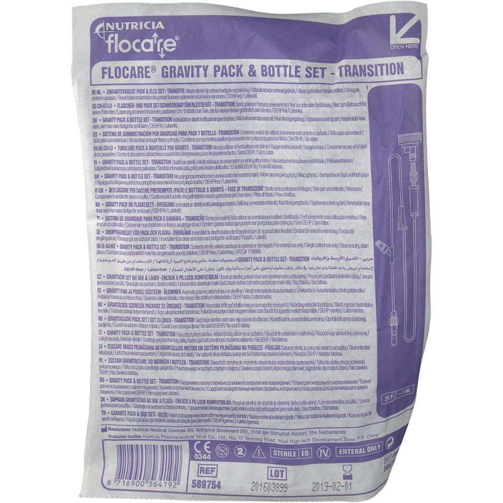 Nutricia Flocare Gravity & Bottle Set Transit 589754