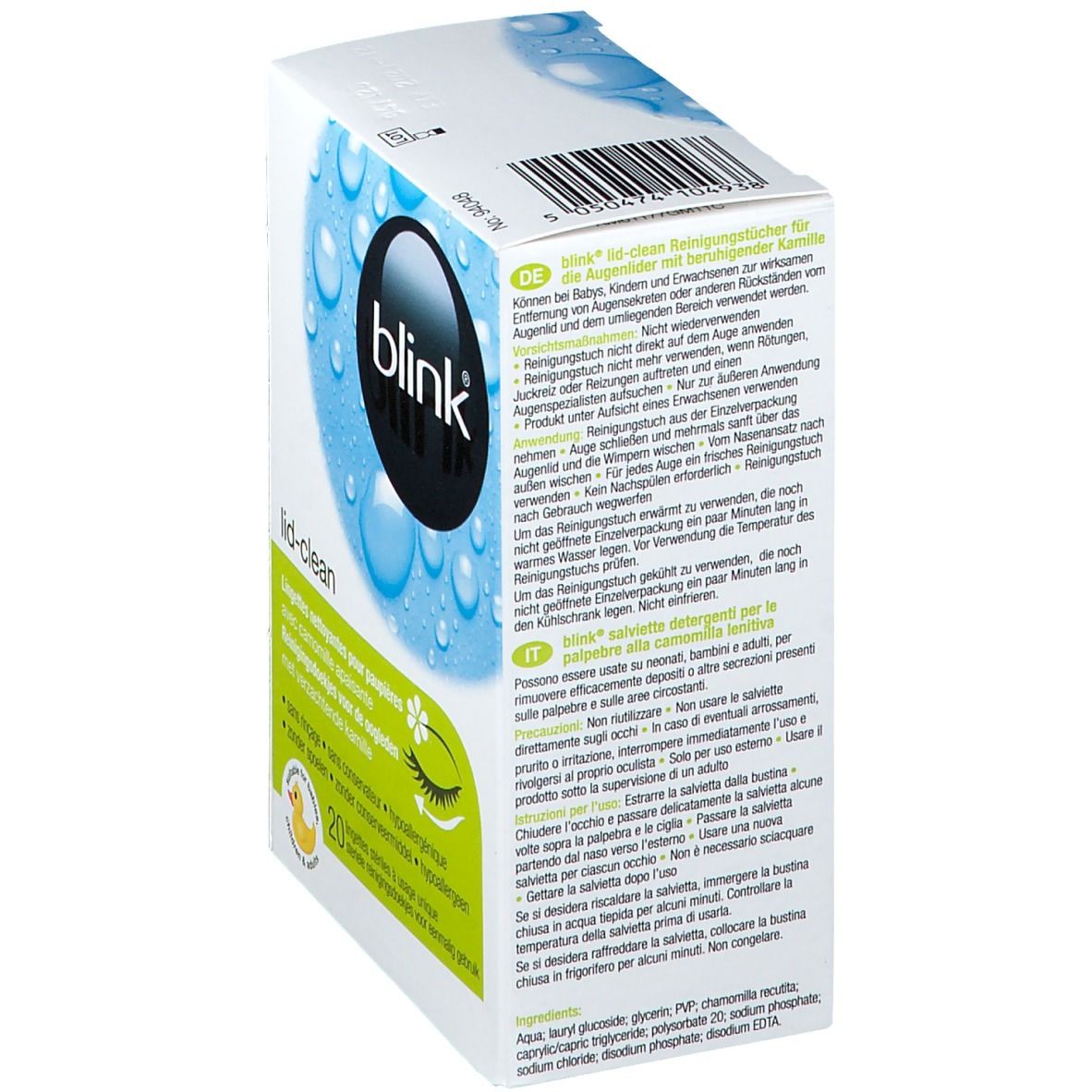 Blink® Lid-Clean Reinigungstücher