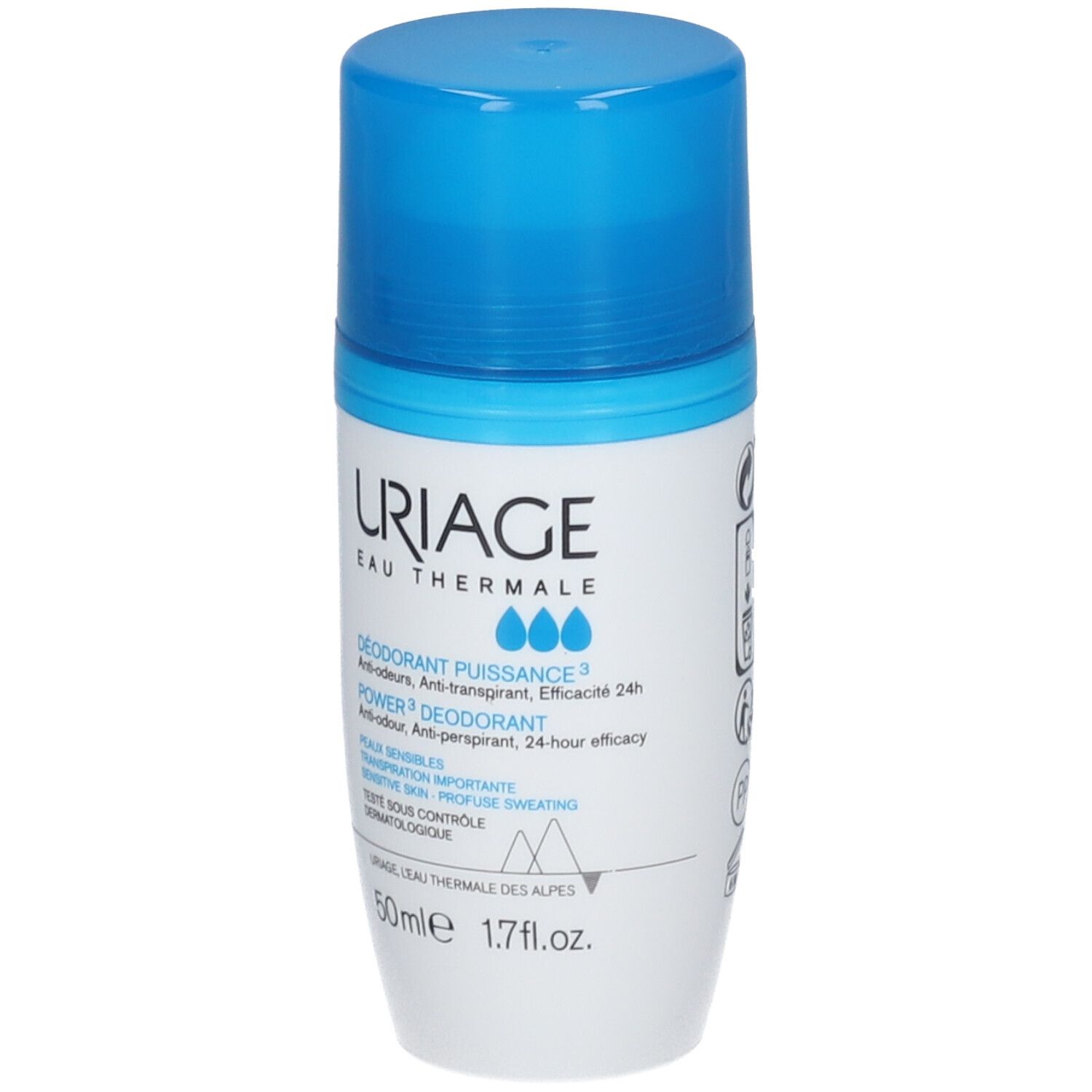 Grafik. Text: Dermatologisch getestet, für empfindliche Haut geeignet, ohne Alkohol.