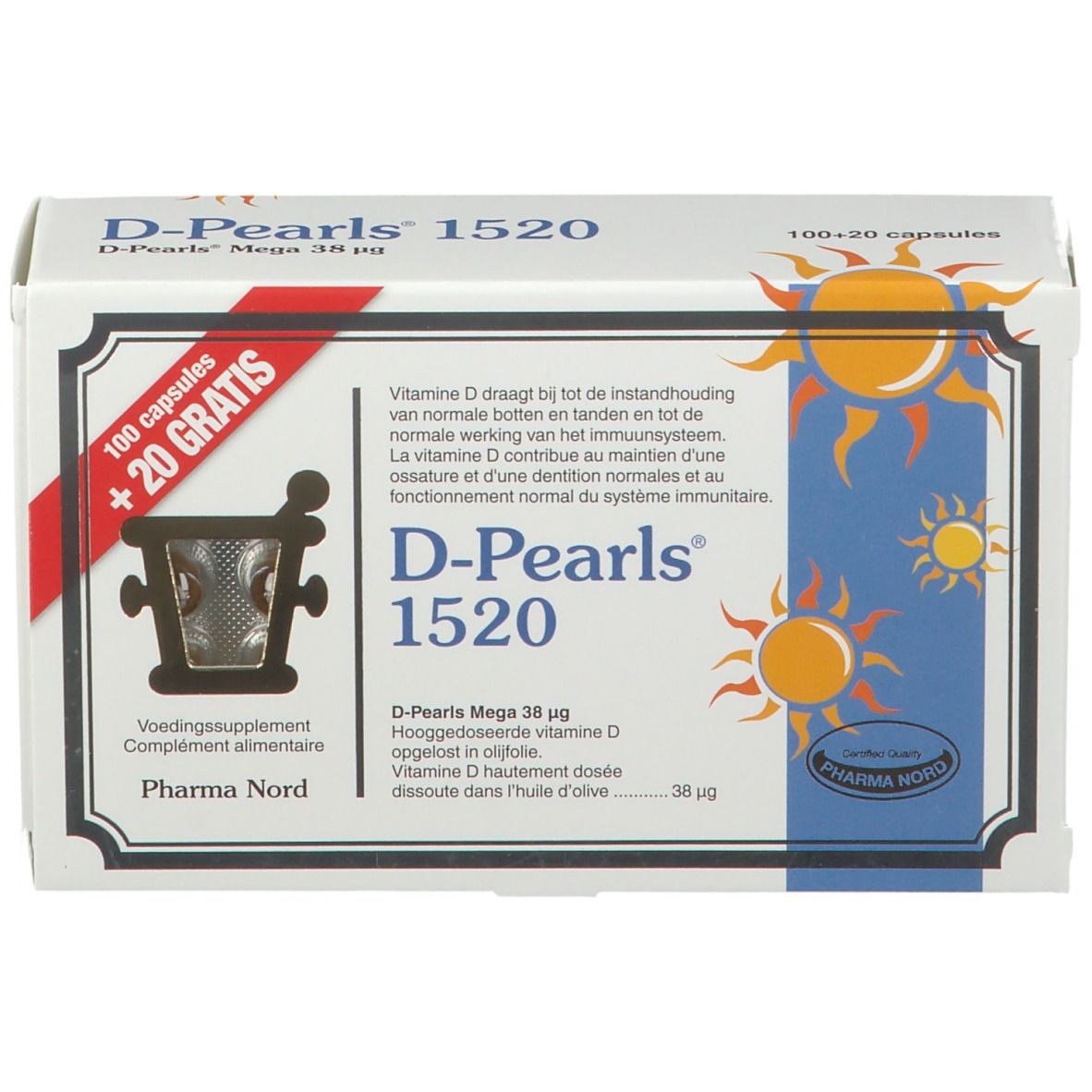 Pharma Nord D-Pearls 1520 + 20 FREE Kapseln