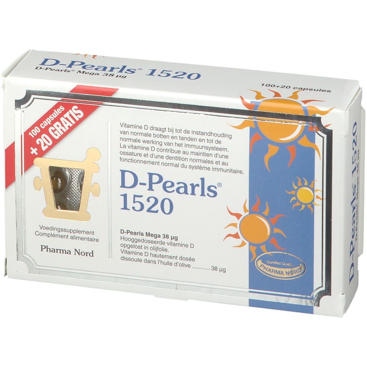 Pharma Nord D-Pearls 1520 + 20 FREE Kapseln