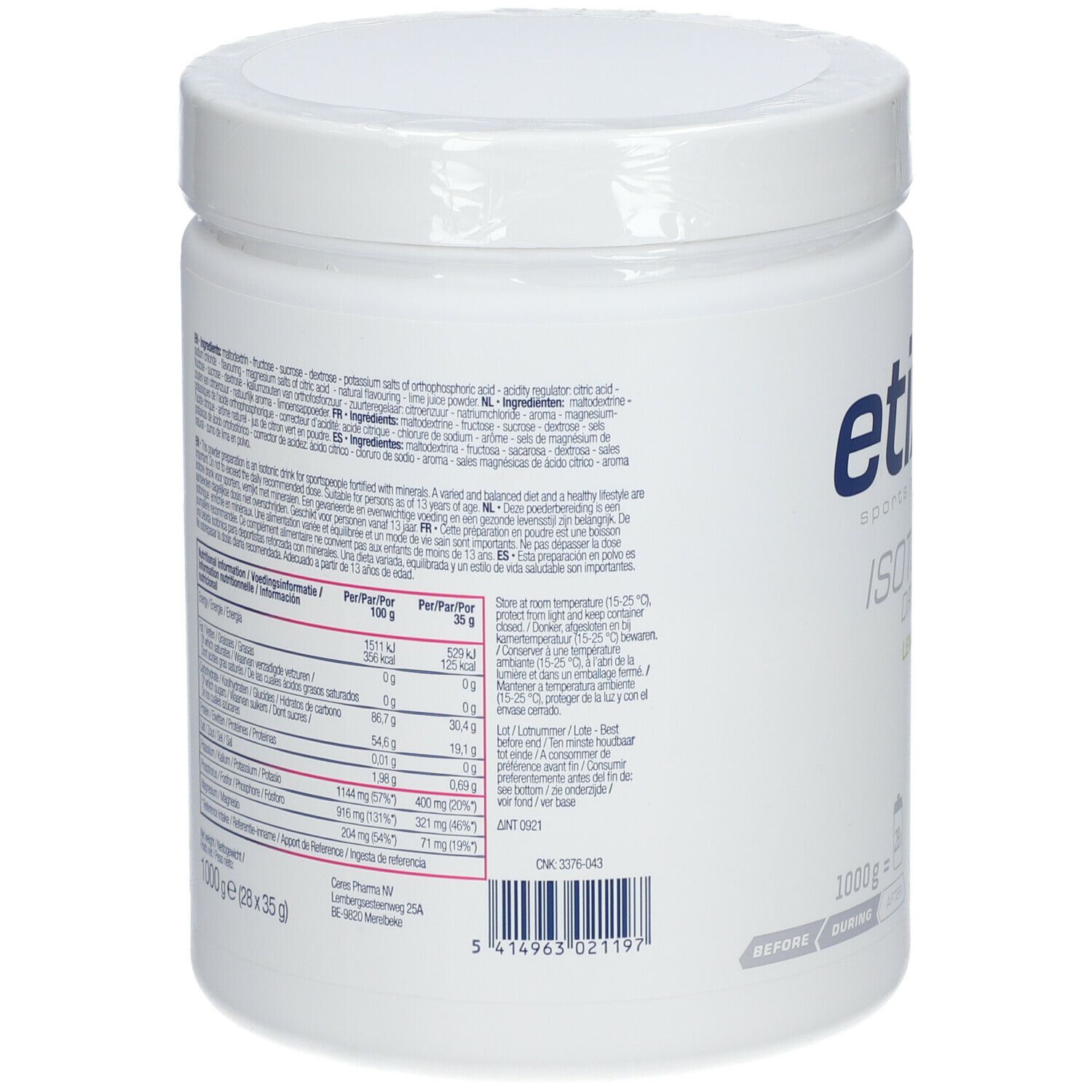 etixx ISOTONIC Zitronen Geschmack