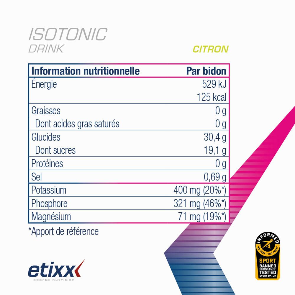 Etixx Isotonic Drink Citron