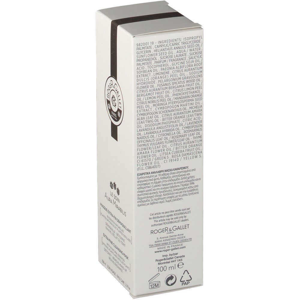 Roger & Gallet Aura Mirabilis Masque Extra-Fin Démaquillant