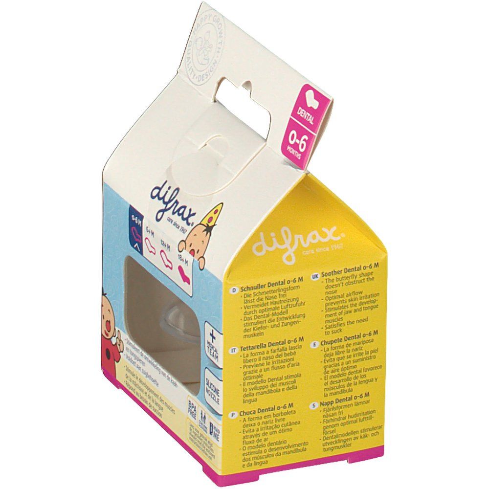 difrax® Bumba Schnuller - Dental 0-6 Monate