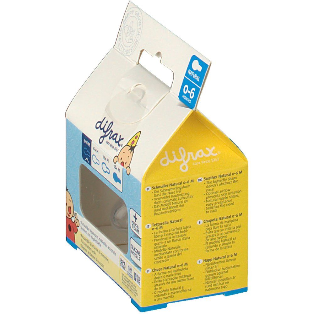 difrax® Bumba Schnuller - Natural 0-6 Monate