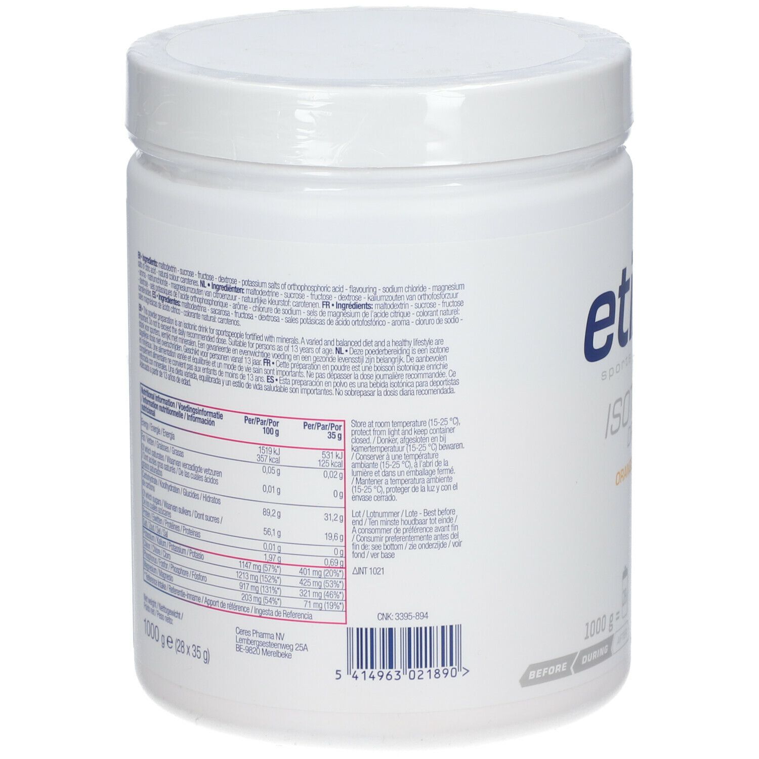 etixx ISOTONIC mit Orangen-Mango Geschmack