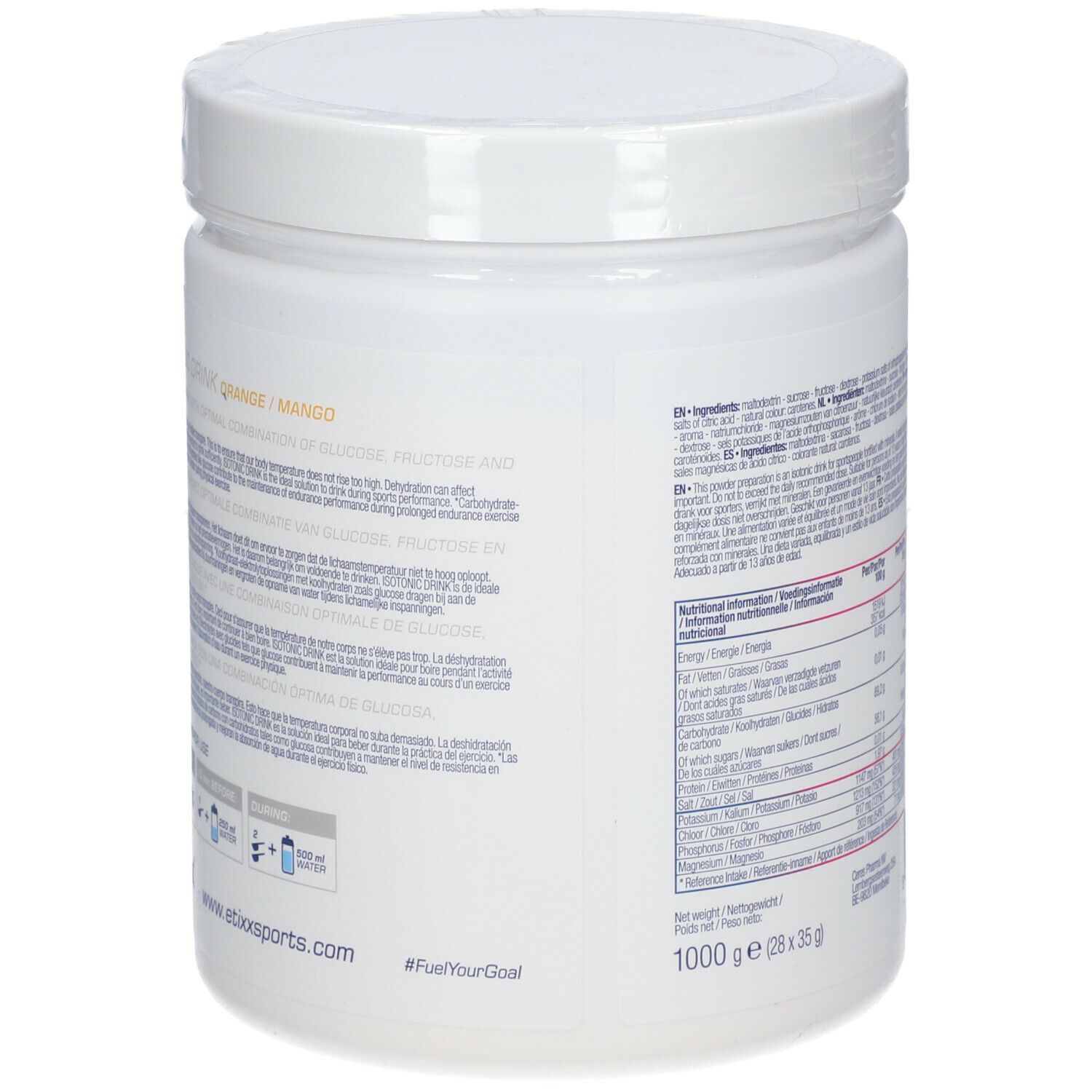 etixx ISOTONIC mit Orangen-Mango Geschmack
