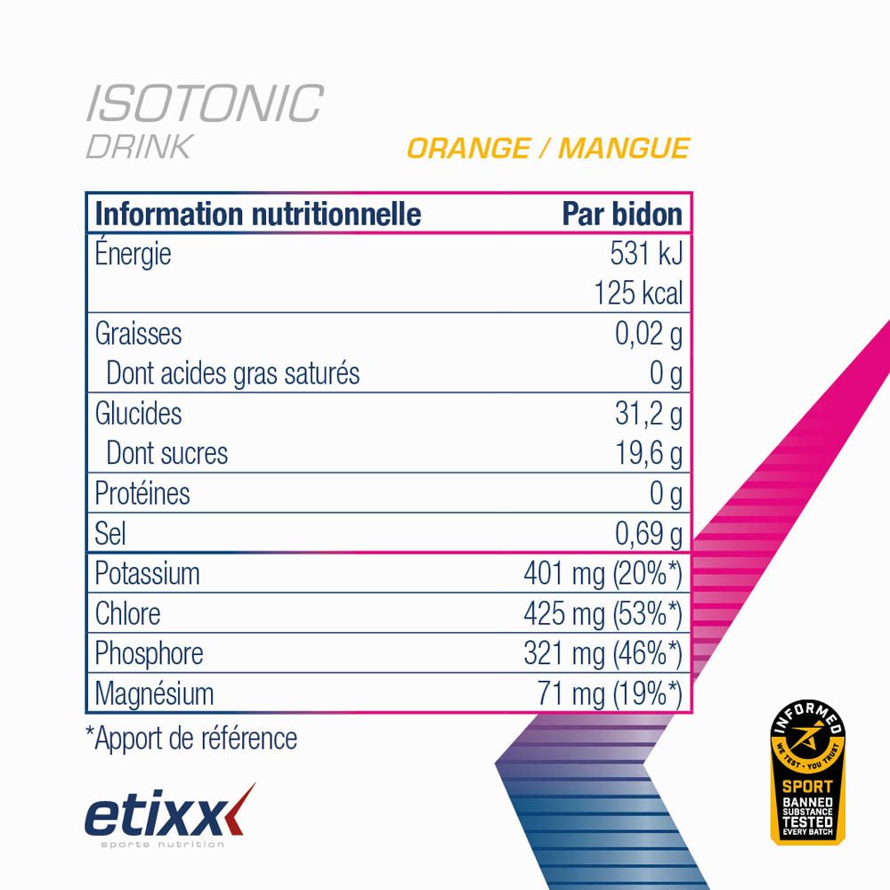 Etixx Isotonic Drink Orange - Mangue