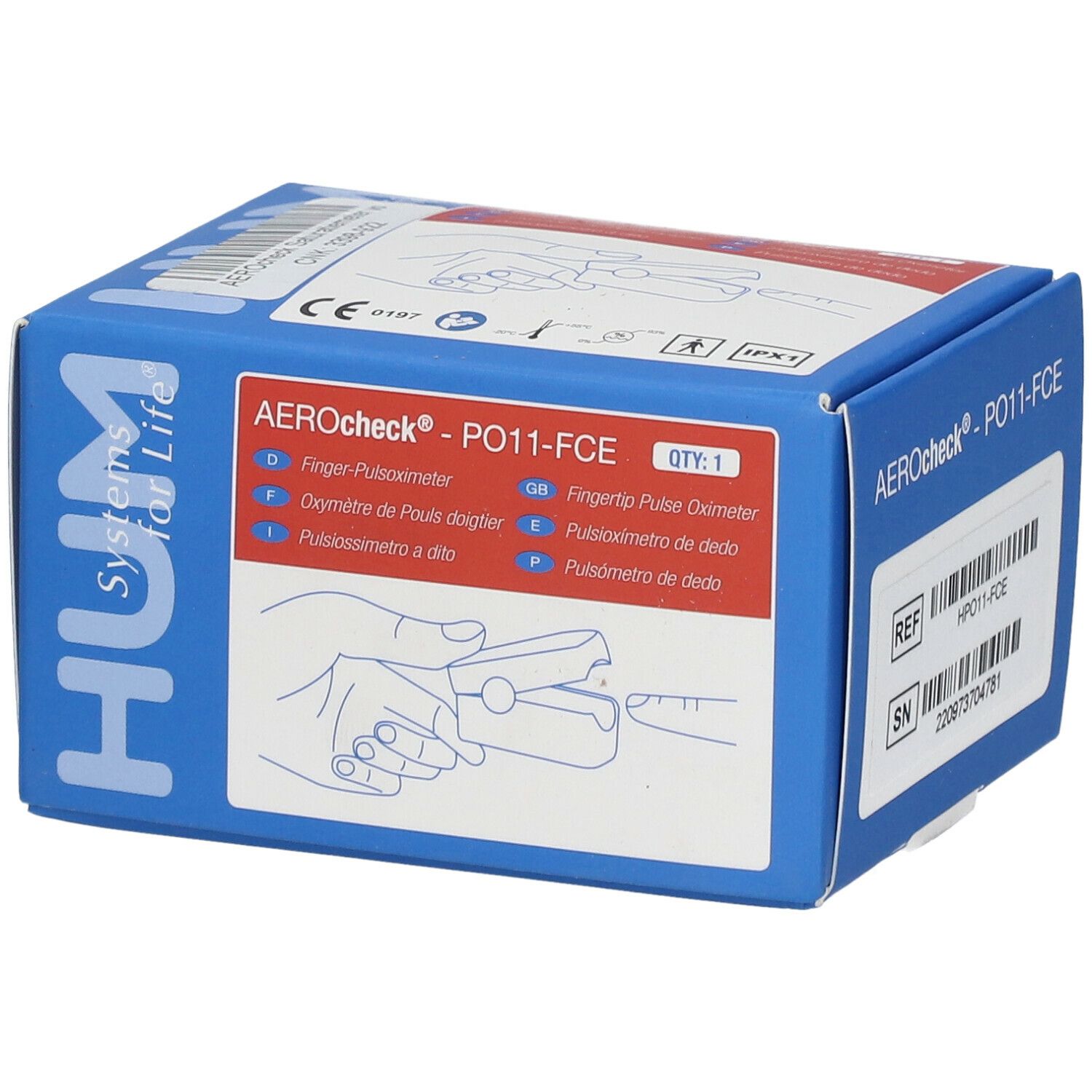 AEROcheck® PO11-FCE Finger-Pulsoximeter