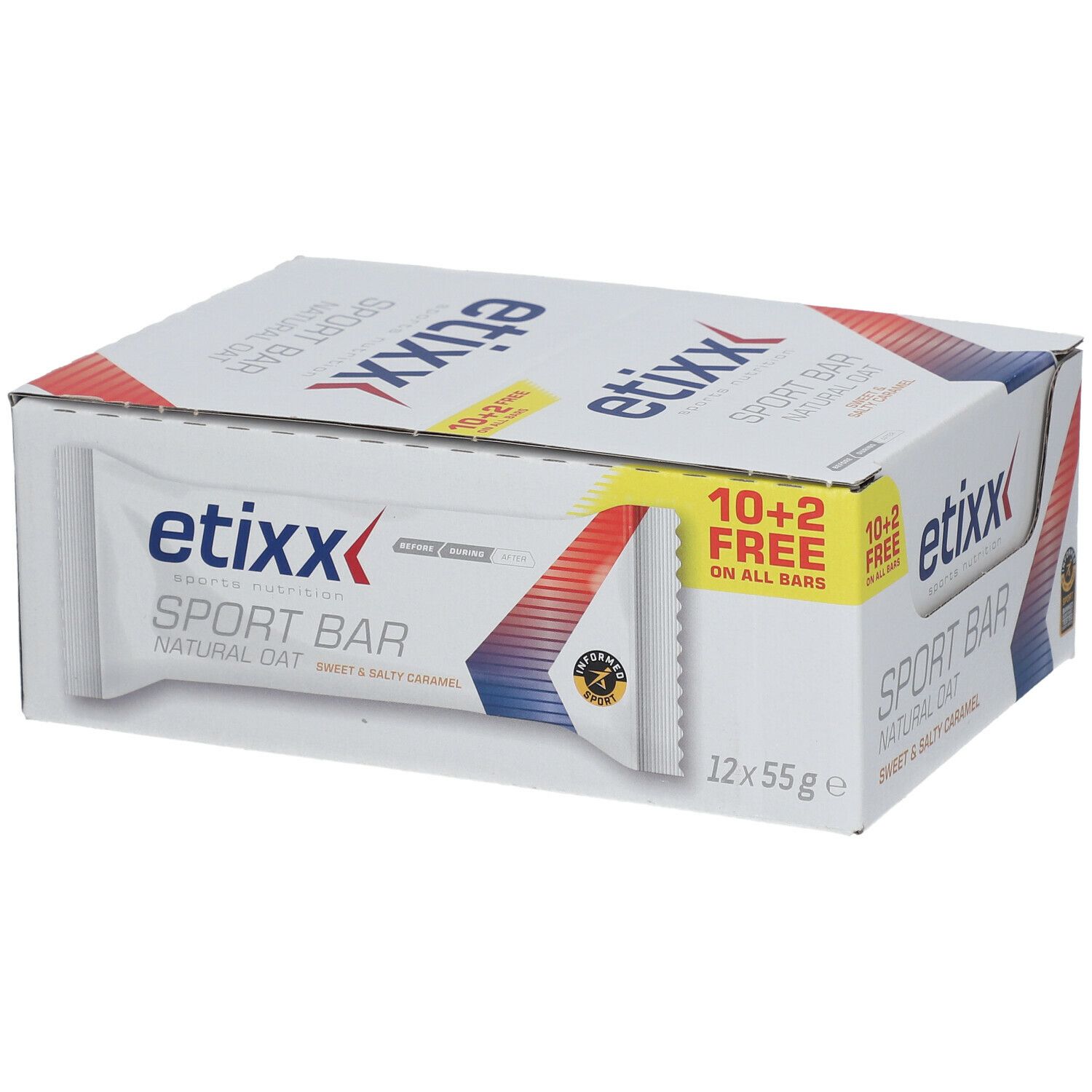 etixx Natural Oat Sport Bar süßer & salziger Karamell Geschmack