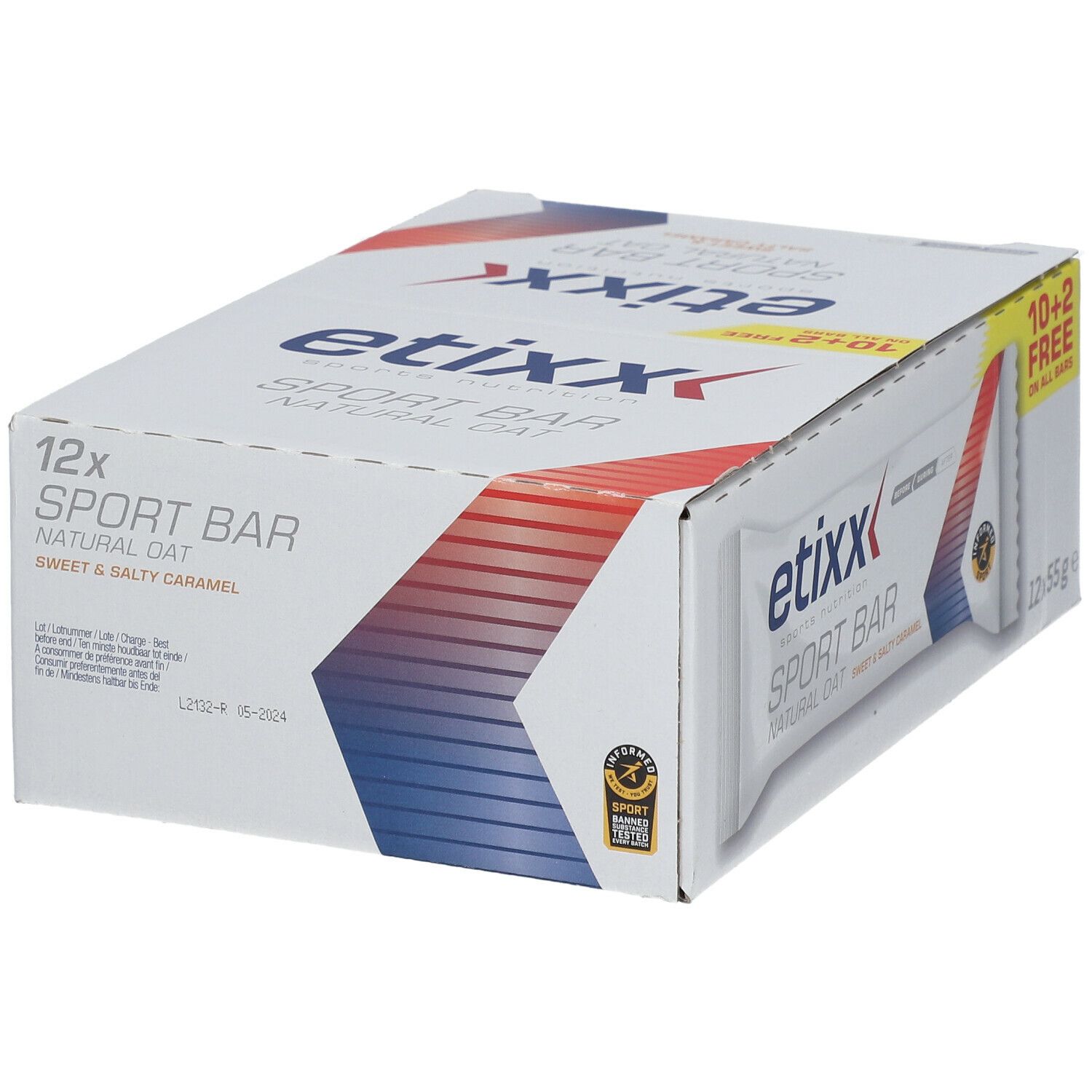 etixx Natural Oat Sport Bar süßer & salziger Karamell Geschmack