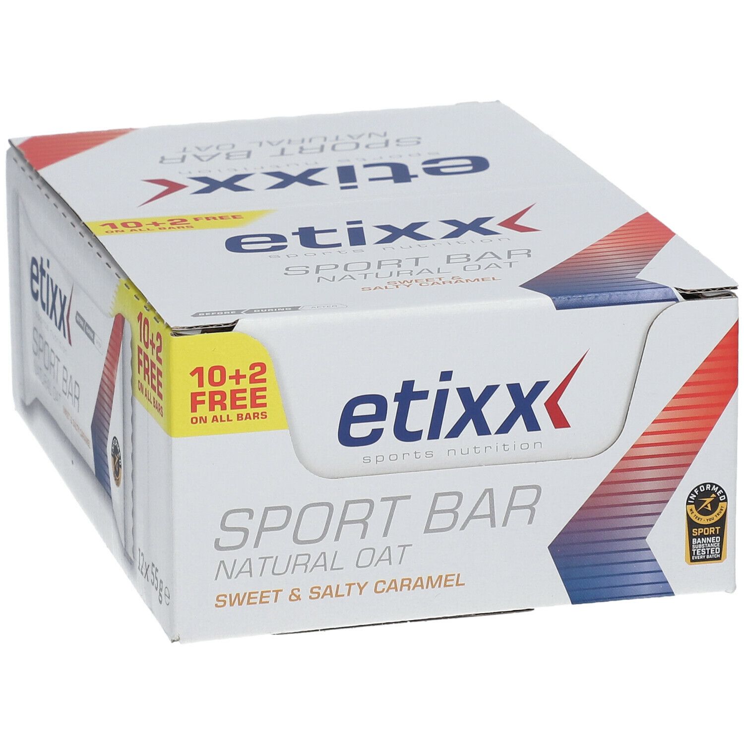 etixx Natural Oat Sport Bar süßer & salziger Karamell Geschmack