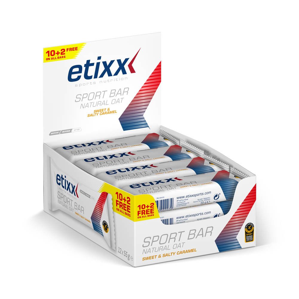 etixx Natural Oat Sport Bar süßer & salziger Karamell Geschmack