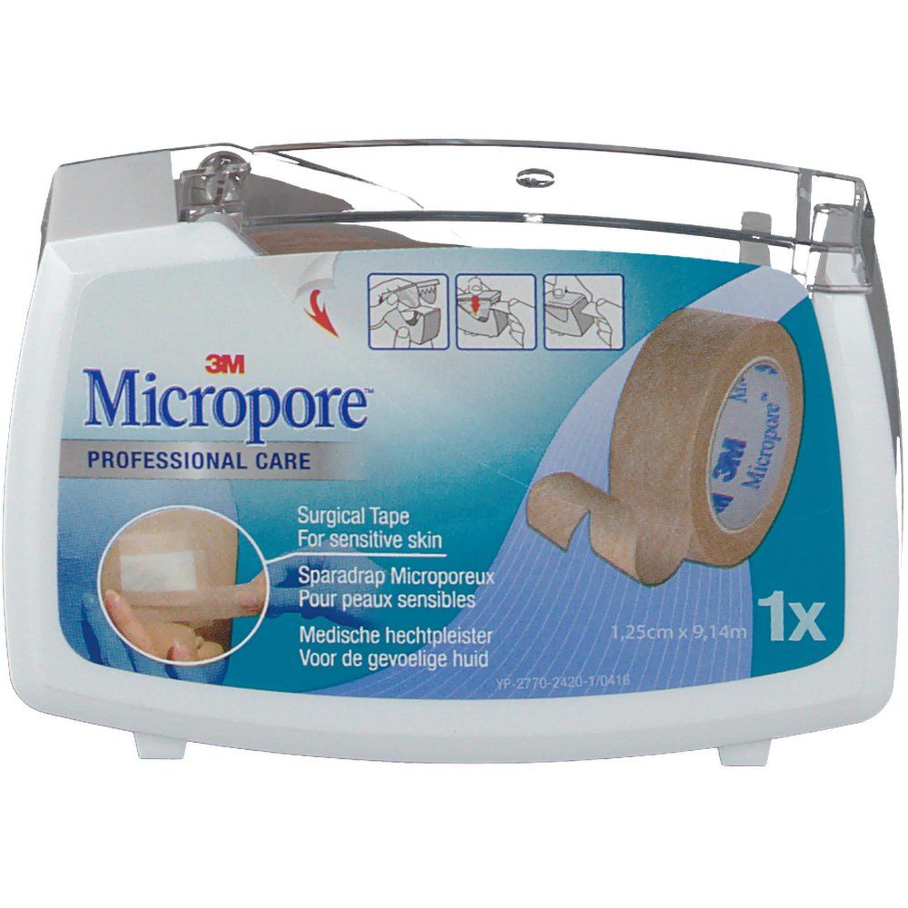 3M™ Micropore™ chirurgisches Pflaster für sensible Haut hautfarbend 1,25 x 9,14