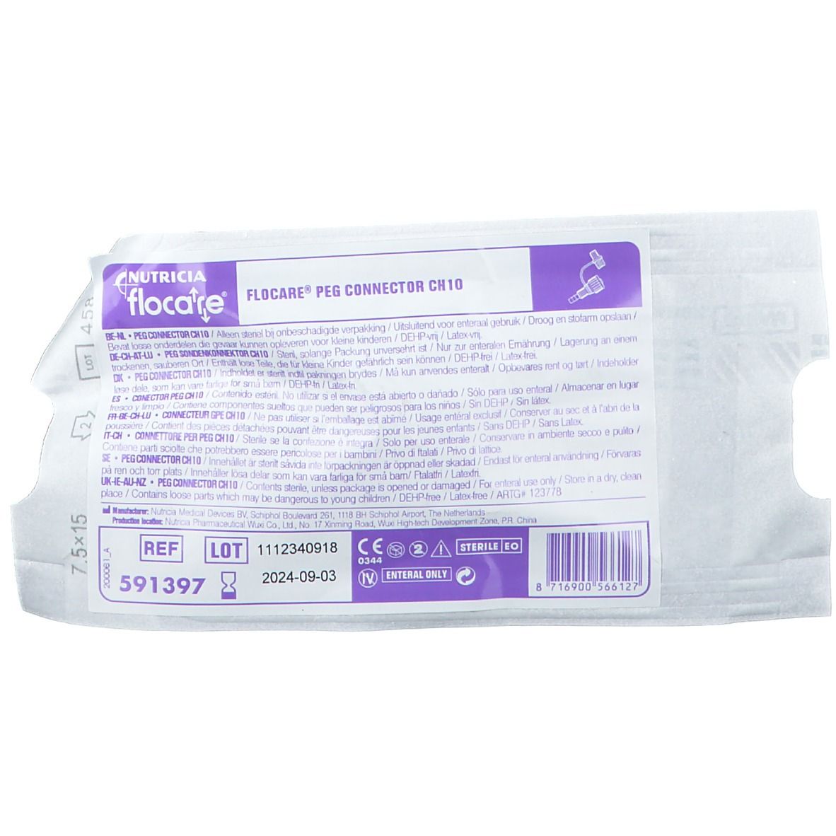 Nutricia Flocare® PEG Connecteur ENFit™ CH10