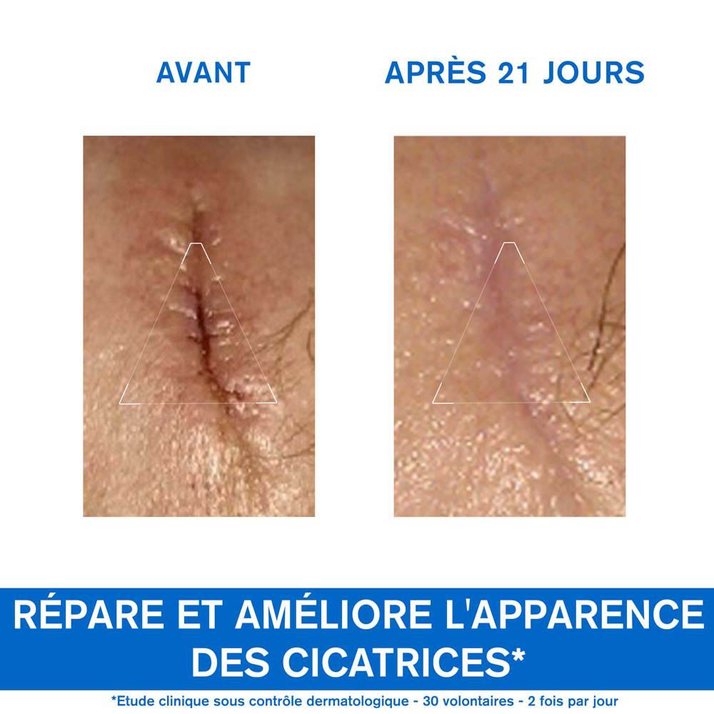 Dos de l'emballage Uriage BARIÉDERM Cica-Crème. Inscription française.