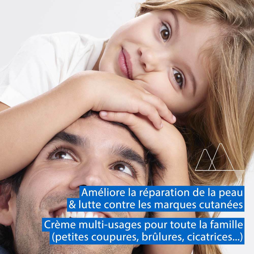 Dos de l'emballage Uriage BARIÉDERM Cica-Crème. Inscription française.