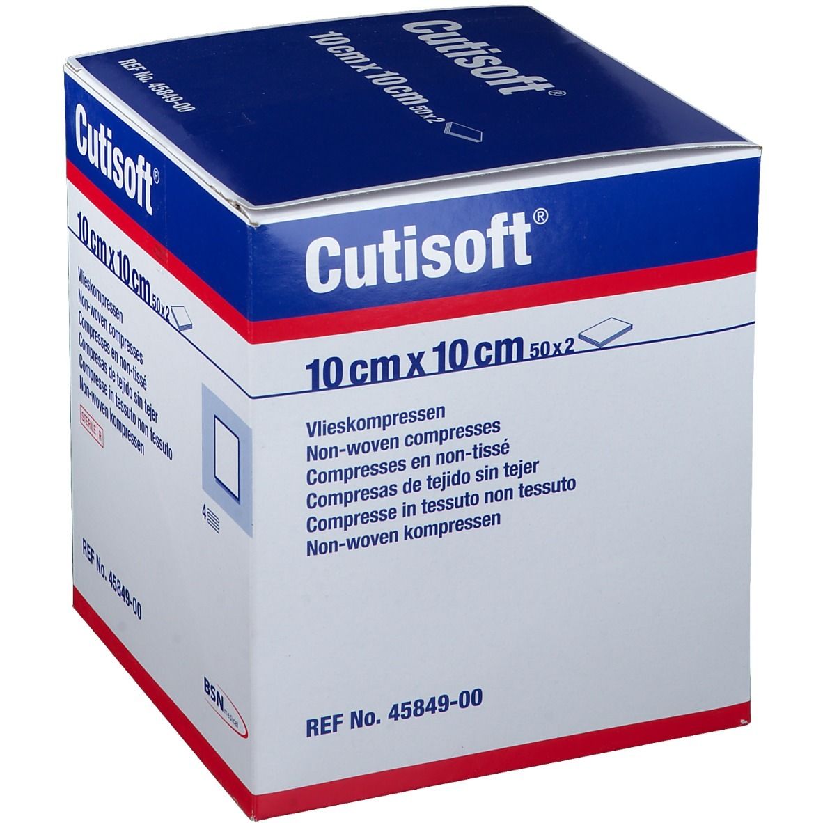 Cutisoft® Compresses en non-tissé Stériles 10 x 10 cm