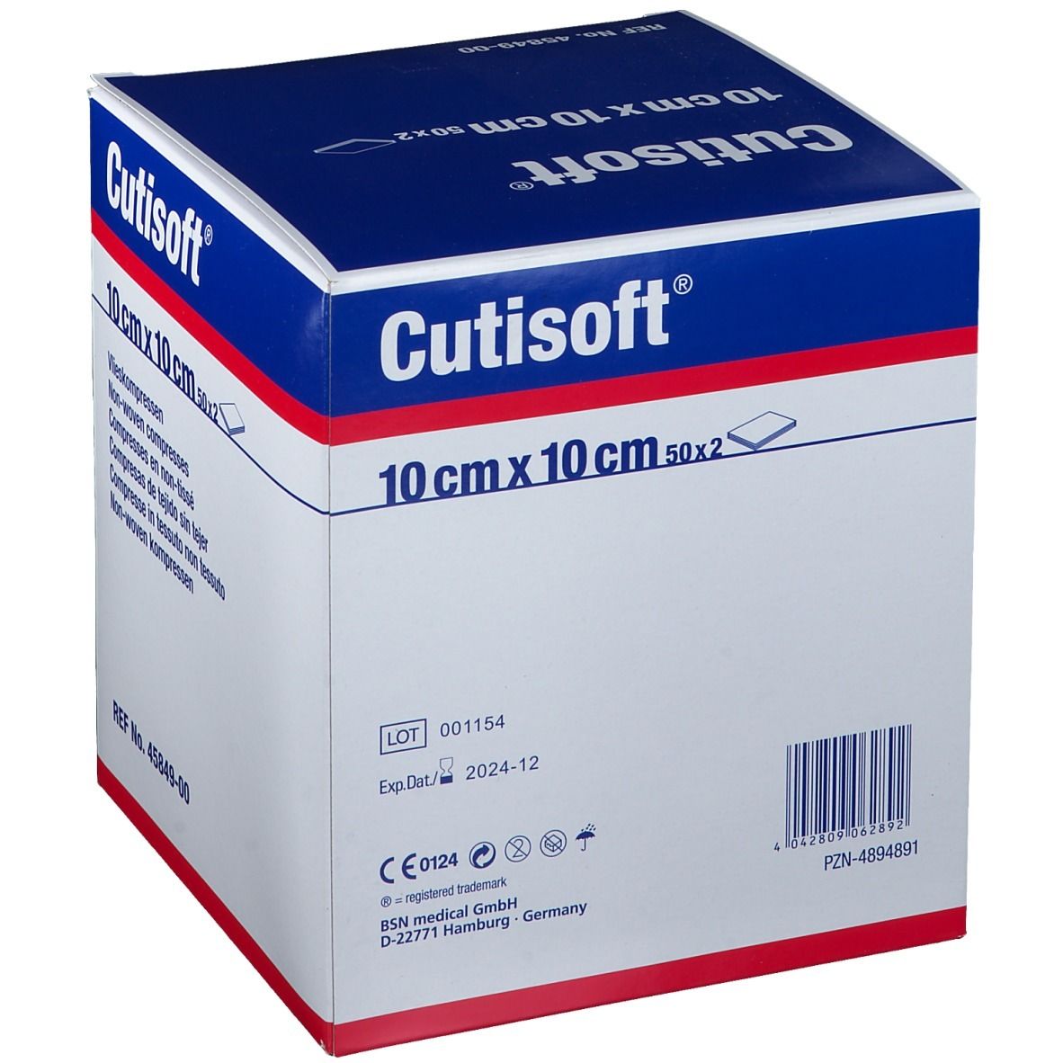 Cutisoft® Compresses en non-tissé Stériles 10 x 10 cm