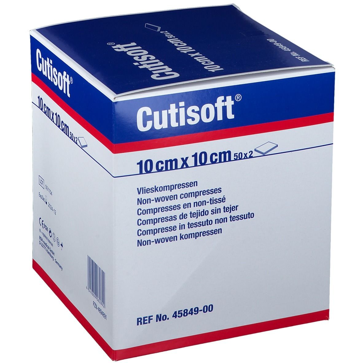 Cutisoft® Compresses en non-tissé Stériles 10 x 10 cm