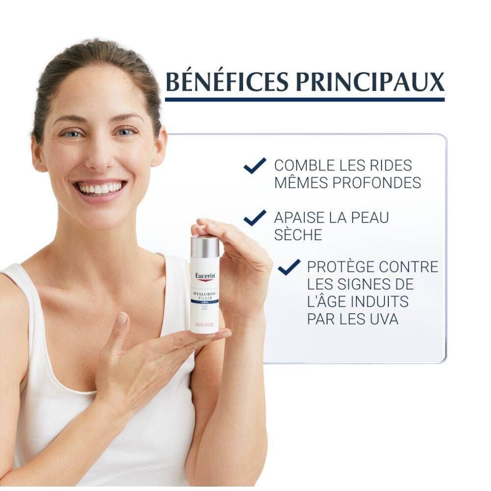 Eucerin Hyaluron-Filler Extra Riche Soin de Jour Crème Peau Très Sèche