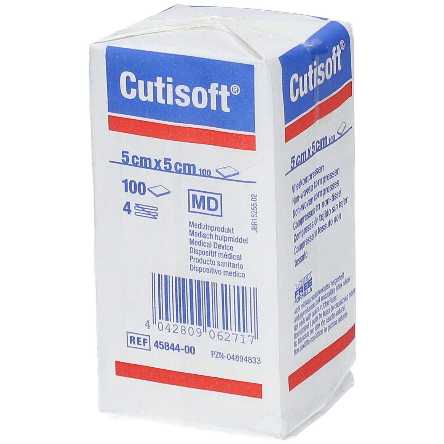 Cutisoft® Compresses en non-tissé non stériles 5 cm x 5 cm