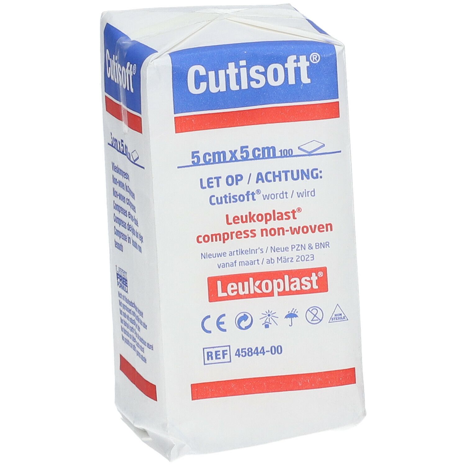 Cutisoft® Compresses en non-tissé non stériles 5 cm x 5 cm