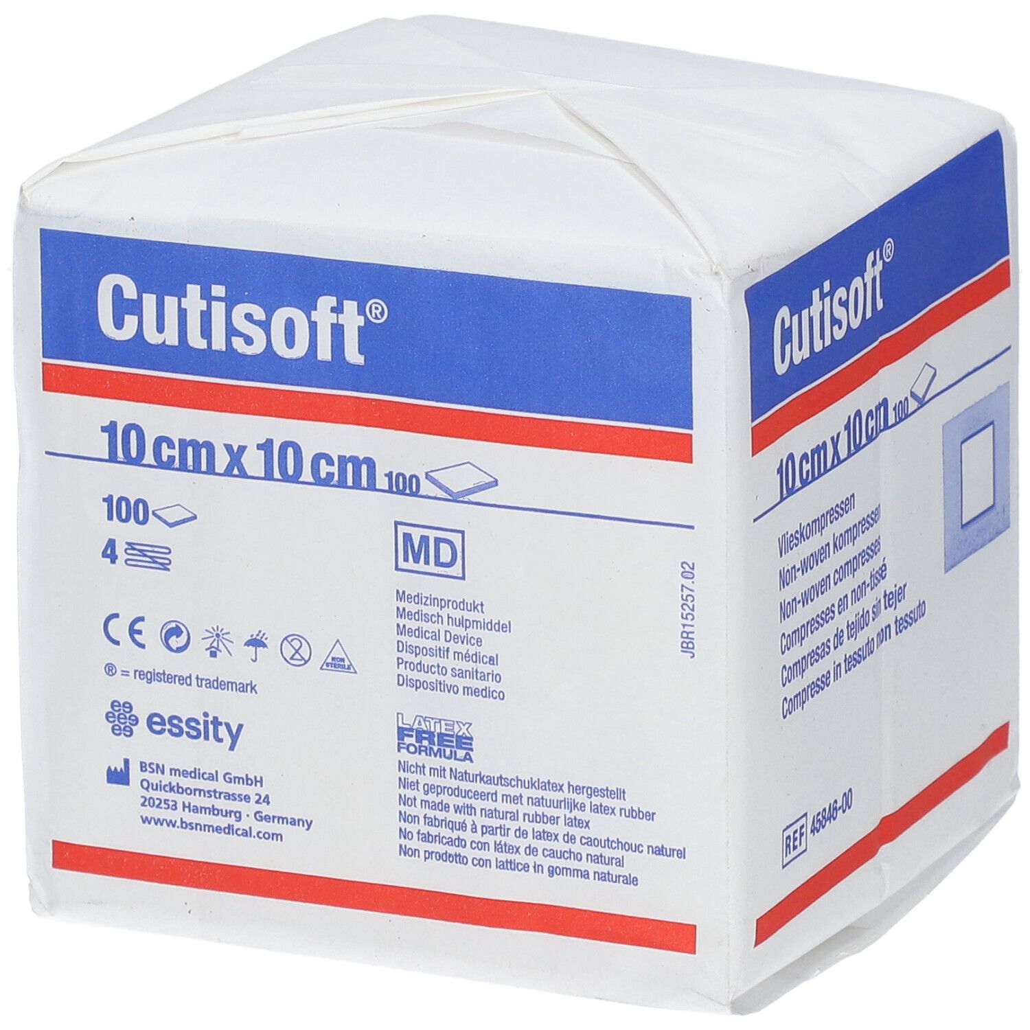 Cutisoft® Compresses en non-tissé non stériles 10 cm x 10 cm