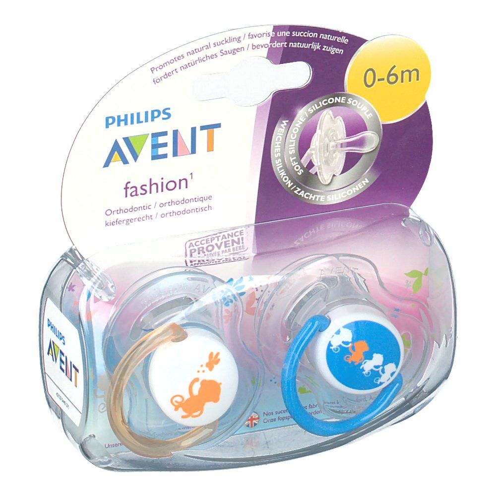 Avent Schnuller Fashion Affe Blume 0-6 Monaten