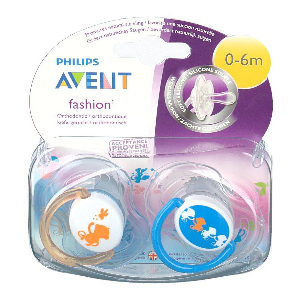 Avent Schnuller Fashion Affe Blume 0-6 Monaten