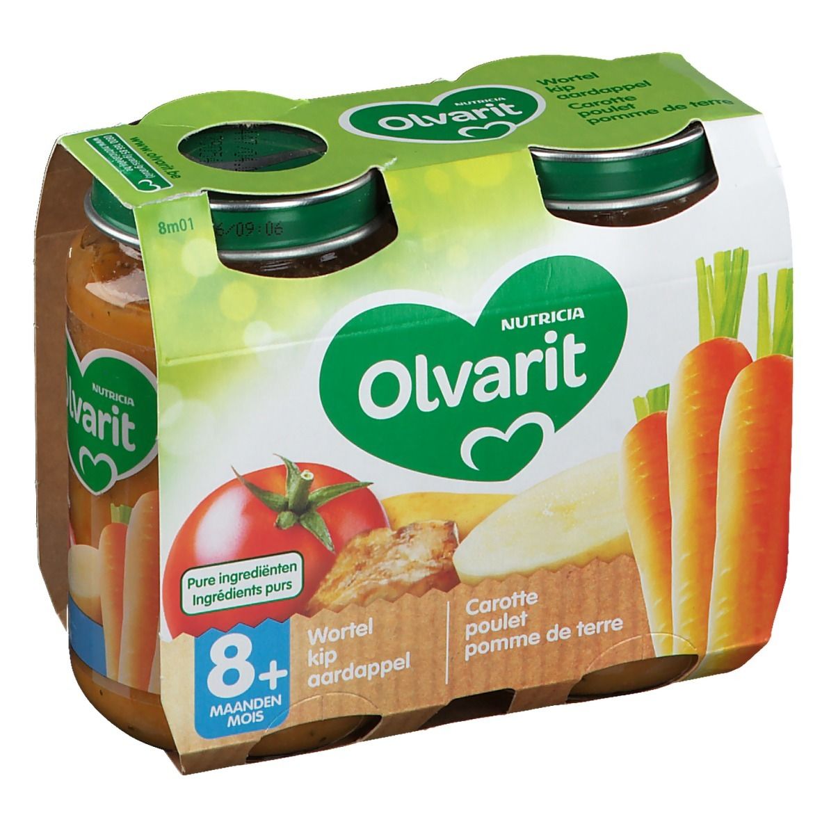 Olvarit | Petit Pot | Repas Bébé Dès 8 Mois | Carotte Poulet Pommes De Terre