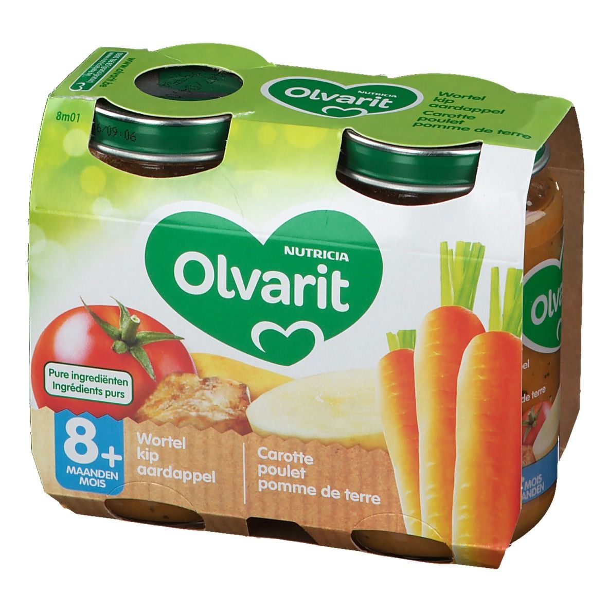 Olvarit | Petit Pot | Repas Bébé Dès 8 Mois | Carotte Poulet Pommes De Terre