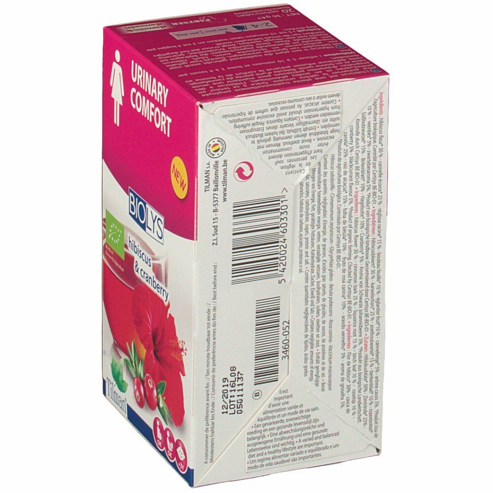 BIOLYS Urinary Comfort Hibiskus & Cranberry Tee