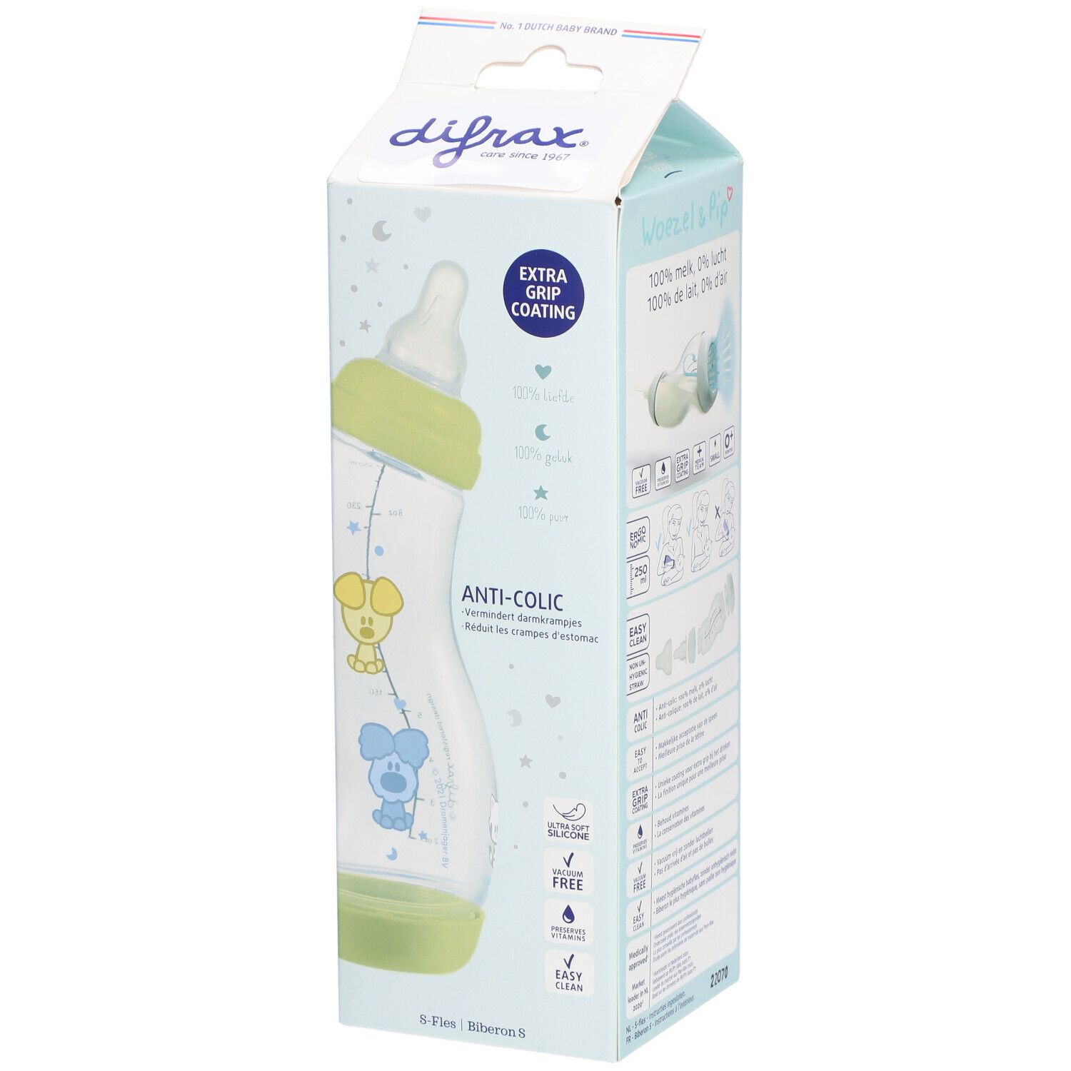 difrax® Flasche S Anti-Kolik Natural
