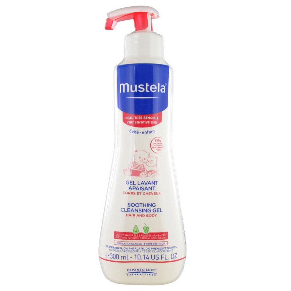 mustela® bébé linderndes Reinigungsgel für sehr sensible Haut